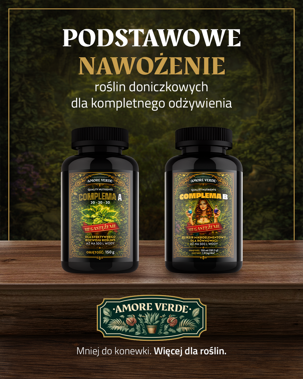 zestaw COMPLEMA A+B – kompleksowe odżywianie roślin (150g+150ml)