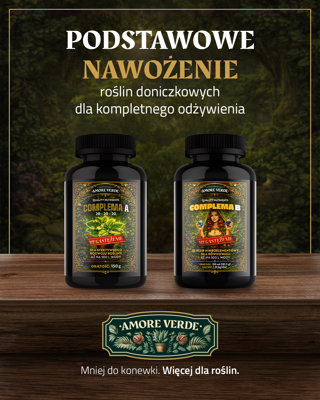 zestaw COMPLEMA A+B – kompleksowe odżywianie roślin (150g+150ml)