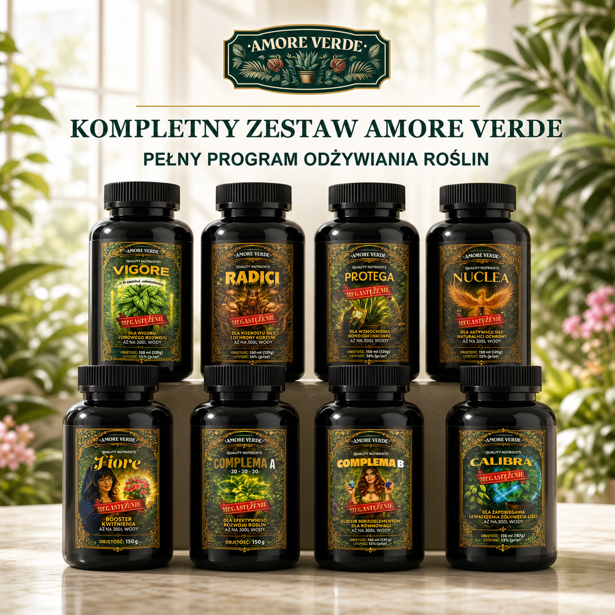 Kompletny Zestaw – Pełny Program Odżywiania Roślin, 8 Produktów